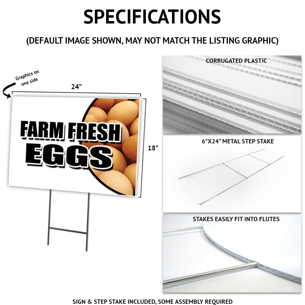 Ice Cream 2 Pack Of 18" x 24" Yard Sign & Stake | Advertise Your Business | Stake Included Image On Front Only | Made in The USA