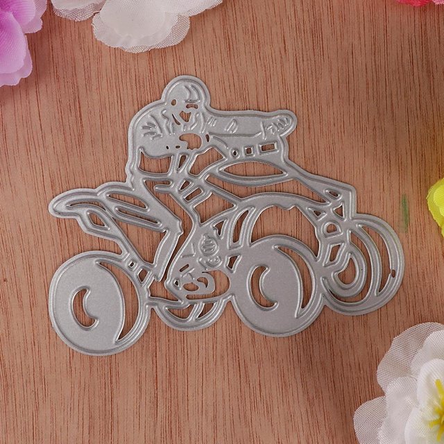Plantillas de troqueles de corte de material acero al carbono, forma de motocicleta, álbum de recortes DIY, decoración, carpeta en relieve, fabricación de tarj perfecl Troqueles de corte de acero al carbono