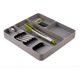thumbnail image 3 of Drawerstore Organizador Para Cubiertos, Utensilios De Cocina Y Accesorios De Cocina, Plástico, Gris, 39,8 X 38,5 X 5,8 Cm, 1 Unidad Rojo Verde Cocina, Decoración y Otros, 3 of 4