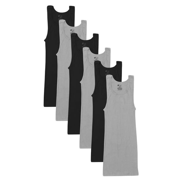 Hanes Mens Soft And Breathable Tank Assorted 6-Pack, M, Assorted 