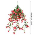 thumbnail image 3 of Artificial Hanging Flowers Plant Vine Faux Flowers for Garden Yard Porch Patio Wedding Wall Home Outdoor Decoration/Violet Artificial Flowers-Flower Arrangement Home Artificial Flowers Wall Hanging, 3 of 4