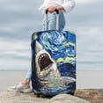 thumbnail image 7 of Susaid Vintage Starry Sky Shark Print Elastic Washable Suitcase Cover with Hidden Zipper, Fits 18-32 Inch Luggage for Protection During Travel-X-Large, 7 of 7