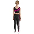 thumbnail image 4 of CHICTRY Girls 2 Piece Activewear Tank Crop Top with Leggings Dance Outfit Yoga Workout Gym Suit Rose 8, 4 of 7