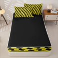 thumbnail image 4 of Erosebridal Geometric Swirl Zipper Full Size Comforter Sets with Fitted Sheet and 2 Pillowcases,Modern Minimalist Art Zipper Bedding Set For Boys,Black Reversible,4 Pieces, 4 of 7