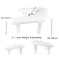 thumbnail image 4 of Manicure Arm Rest with Rotating Phone Holder for Nails Tech, U - Shaped Adjustable Nail Hand Rest Stand PU Leather (White), 4 of 7