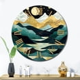 thumbnail image 2 of Designart "Nature s Roar in the Mountains II" Abstract Landscape Oversized Wall Clock, 2 of 5