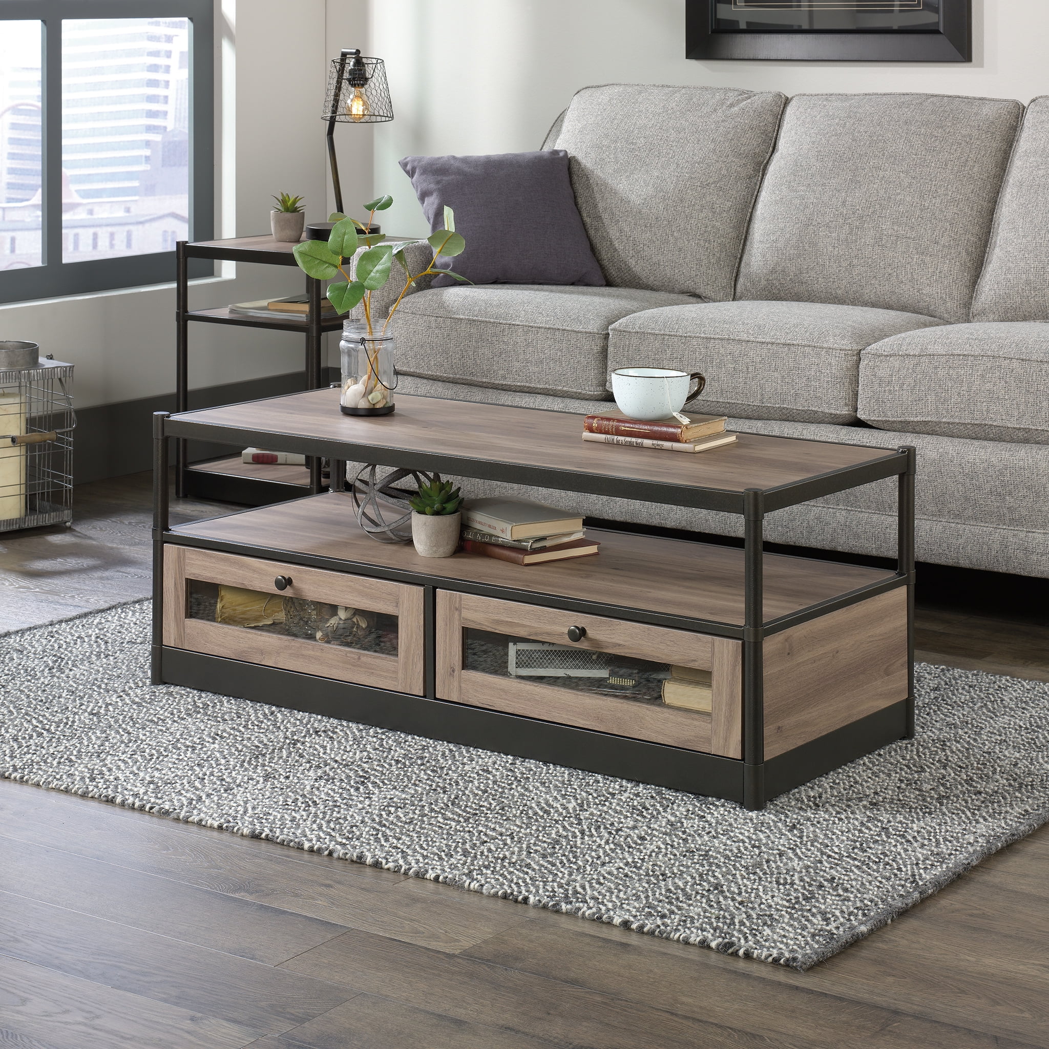 Sauder 421457 Barrister Lane Coffee Table Salt Oak Finish