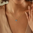 thumbnail image 2 of Turandoss Blue Topaz Necklace for Women Girls 14K Gold Plated Birthstone Necklaces for Women Dainty November Birthstone Necklace Gold Necklace for Women Trendy Jewelry Birthday Gifts for Women Girls, 2 of 8