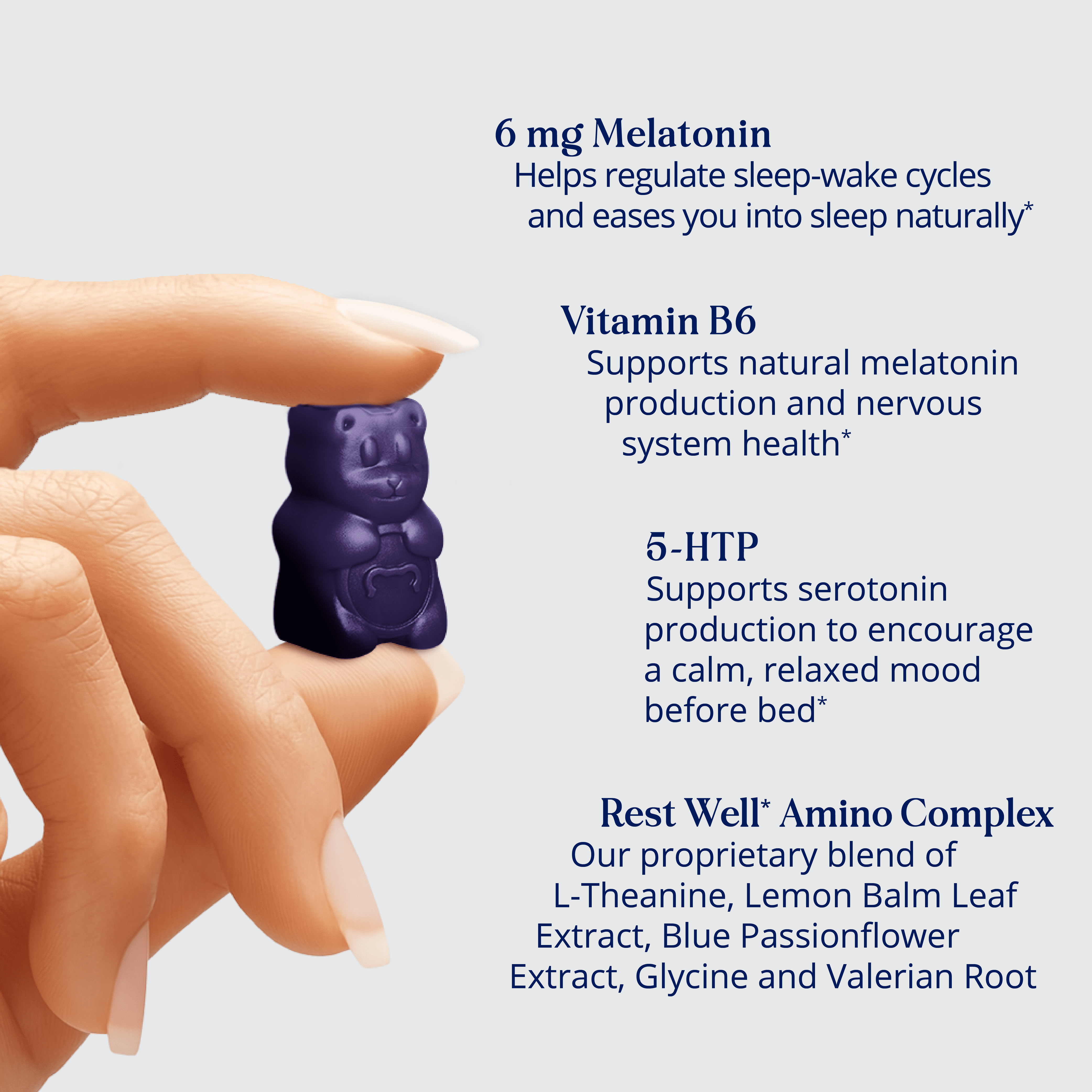 SugarbearPRO Sleep Gummies for Restful Nights , Melatonin, Vitamin B6, 5-HTP, 1 Month Supply