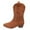 Brown, variant on UngA Women's Cowboy Boots Mid Calf Fashion Cowgirl Boots with Embroidery Western Snip Toe Purple,Size 7.5