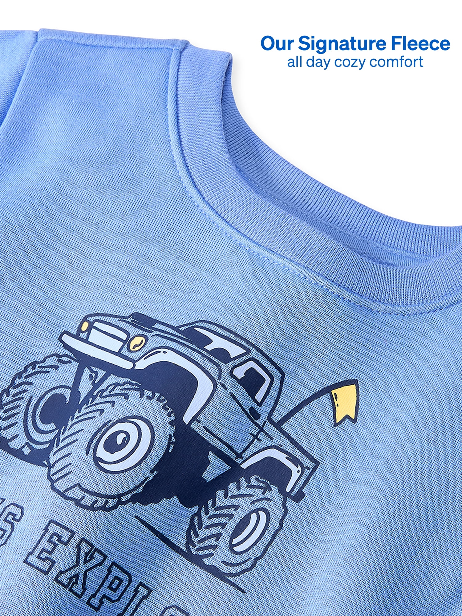 Garanimals Baby & Toddler Boys Graphic Fleece Crewneck Sweatshirt, Sizes 0-6T