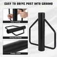 thumbnail image 3 of EDTara Fence Post Driver,37LB Post Driver with Handles,5.5 inch Inner Diameter T Post Pole Pounder,Heavy Duty Carbon Steel Hand Post Rammer, 3 of 7