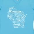 thumbnail image 4 of Inktastic Wisconsin State Word Salad Women's V-Neck T-Shirt, 4 of 5