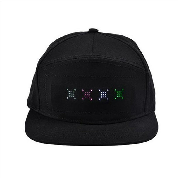 DIY LED Pantalla de Visualización de Luz Inteligente Matrix Sombrero APP Controlado Pantalla Señales Gorras Bluetooth Sombrero de Béisbol