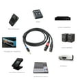thumbnail image 3 of Dual Female XLR to 3.5mm Y Splitter Cable, XLR to 1/8 Inch Stereo Aux Interconnect Microphone Connector Adapter Cable, Noise Reduction, for Mixer CD Player, 3 of 7
