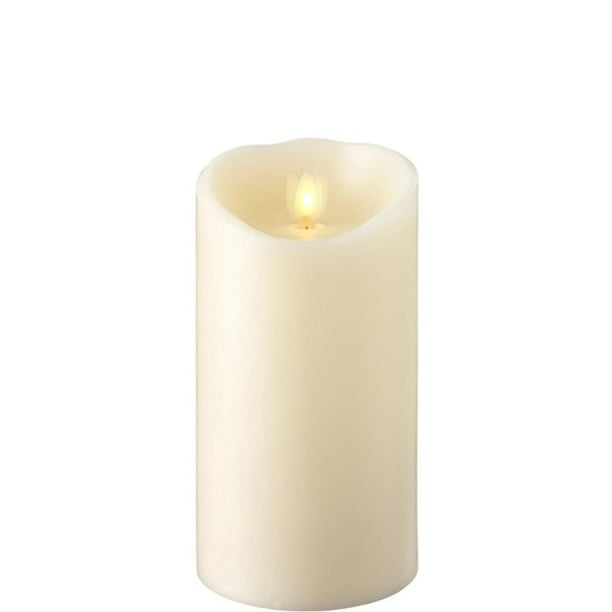 Liown 11953 7" Ivory LED Wax Battery Operated Pillar Candles with