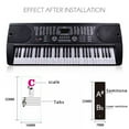 thumbnail image 5 of Piano Stickers Black&White for Keyboard Piano Keys Removable Clear for 37/49/54/61/88 Keyboards perfect piano learning tool gift for kids and beginner, 5 of 9