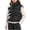 Black, variant on ROHUUQUE Girls Boys Stand Collar Quilted Puffer Vest Zip Up Sleeveless Adjustable Hem Unisex Jacket for School Casual Wear 3-13 Years Brown