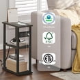 thumbnail image 4 of Small Narrow Side Table with Charging Station, Set of 2 Skinny End Table for Small Spaces, Slim Nightstand with USB Ports and Outlet,Sofa Beside Table with Wheels,Black, 4 of 18