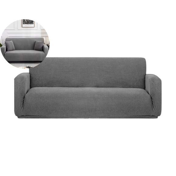 Dvruxg Solid Color Elastic Sofa Cover – Universal Knitted Velvet Couch Protector – Stretchable, Machine Washable & Stain Resistant Sofa Cushion Cover for All Seasons