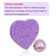 thumbnail image 4 of Piel limpia esponja profunda limpia celulosa esponja facial en forma de corazón cara limpieza esponjosas suaves exfoliantes almohadillas Paquete púrpura de 10 Speravity CE001648-04, 4 of 7