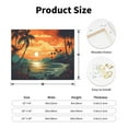 thumbnail image 2 of Kdxio Tropical Sunset Paradise Pattern Canvas Wall Art for Living Room Wall Decor for Bedroom Bathroom Modern Framed Canvas Art Prints Ready to Hang,Horizontal, 2 of 6