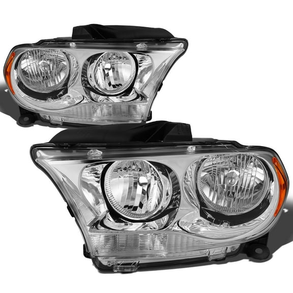 NUVISION for 11-13 Dodge Durango Chrome Housing Amber Corner Headlights
