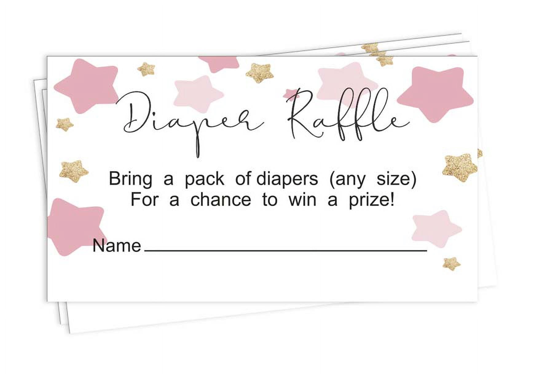 Inkdotpot 30Gender Reveal Baby ShowerDiaper Raffle Ticket Lottery Insert Cards Supplies Games For Baby Shower Party Bring A Pack Of Diapers To Win Favors Gifts And Prizes