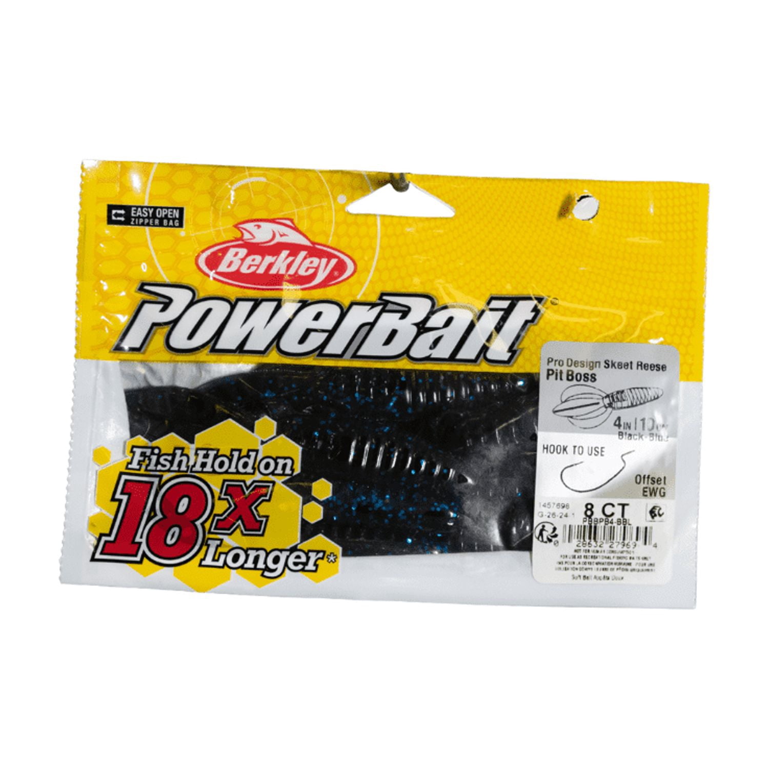 (2 pack) Berkley PowerBait Pit Boss Fishing Soft Bait