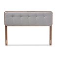 thumbnail image 2 of Baxton Studio Palina Mid-Century Wood Tufted Full Headboard in Light Gray, 2 of 7