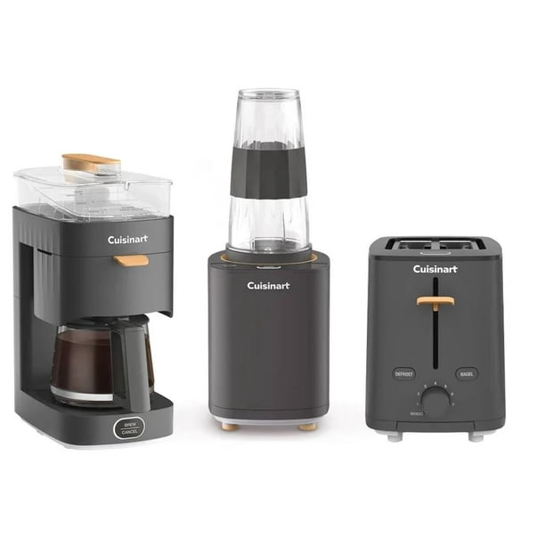 Combo de Electrodomésticos Cuisinart Cafetera + Tostador + Licuadora Personal SOHO-3BKES