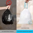 thumbnail image 5 of Bolsa de basura pequeña, bolsas de basura de 2,6 galones, revestimientos para botes de basura para baño, dormitorio, hogar, cocina, 5 unidades, encogimiento automático, blanco, 5 of 5