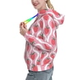 thumbnail image 2 of Lsque Strawberries Pattern Casual Women's Hoodie,Hooded Sweatshirt with Kangaroo Pocket,Pullover Hoodie with Eye-catching Drawstrings-Small, 2 of 7