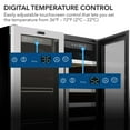 thumbnail image 4 of Whynter BWB-3388FDS/BWB-3388FDSa 30″ Built-In French Door Dual Zone 33 Bottle Wine Refrigerator 112 Can Beverage Center, 4 of 14