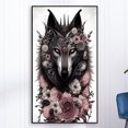 thumbnail image 1 of Cuadros Decorativos 5D bricolaje taladro redondo completo diamante pintura lobo Kit arte decoración del hogar (NH3249) Wdftyju embutido en tela, 1 of 9