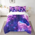 thumbnail image 2 of Feelyou Unicorn Print Bedding Comforter Set 7-Piece, Mystic Starry Sky King Bedding Sets, Dreamy Animal Bed Sheets, Microfiber Bedroom Decor, 2 of 7