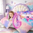 thumbnail image 4 of Manfei 3D-Printed Axolotl 7-Piece Twin Bedding,Cute Animals Print Bedding Comforter Set,Colorful Stars Reversible, 4 of 7
