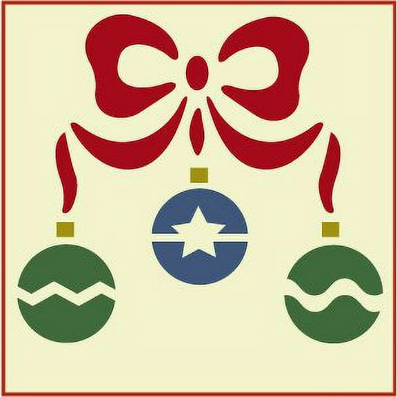 Ornaments Stencil - Holiday Decoration Stencil for Painting Christmas Cards Ornaments Winter Art DIY Art & Craft Reusable Sturdy Flexible Template 10 mil Plastic Mylar - The Artful Stencil