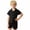 Black, variant on Gyexs Boys 2 Piece Summer Outfits Beach Vacation Sets Textured Linen Short Sleeve Button Down Shirts and Shorts Clothing Set White, 12-18 Months
