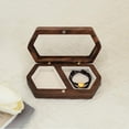 thumbnail image 4 of Wooden Ring Holder With Transparent Lid Two Slots Jewelry Container Walnut Jewelry Storage Holder For Couples Portable Couple Rings Wedding Ring Holder For Wedding Occasion Blanket Storage for Closet, 4 of 4