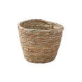 thumbnail image 2 of Woven Plastic Flower Pot Storage Basket for Home Decor Plant Display Decorative Container with Glossy Lines Versatile for Indoor Outdoor Use （S）, 2 of 6