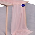 thumbnail image 2 of MDS pack of 5 Wedding 29 x 120 inches Sheer chiffon Table Runner for Rustic Boho Wedding Banquet Decor for 10Ft Table Runners - Dusty rose, 2 of 6