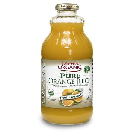 Lakewood Organic Pure Orange, 32 Ounce (Pack of 6)