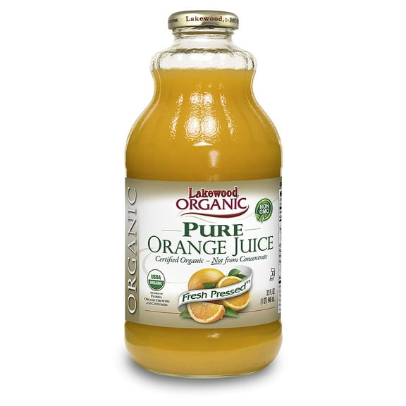 Lakewood Organic Pure Orange, 32 Ounce (Pack of 6)