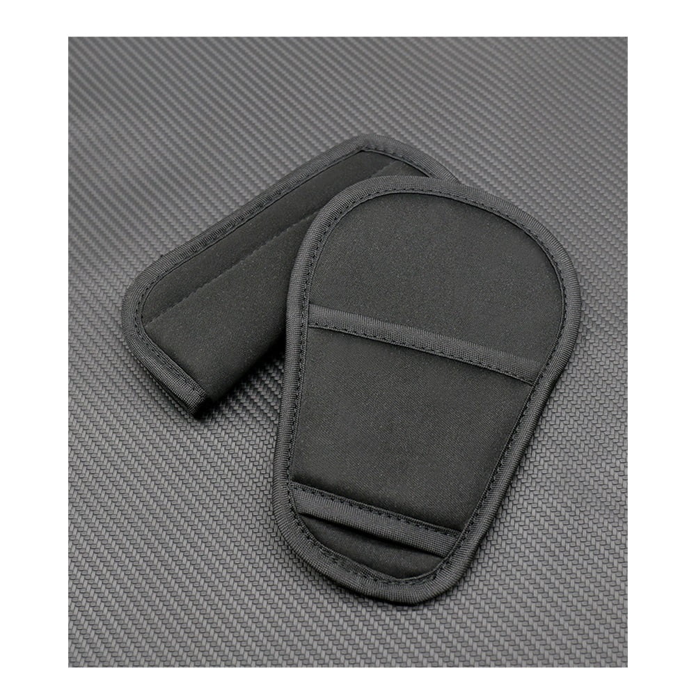 two sets 3 Pieces Shoulder Crotch Pad Compatible with Car Seat Stroller High Chair, Harness & Strap Comfort Cushion （black）