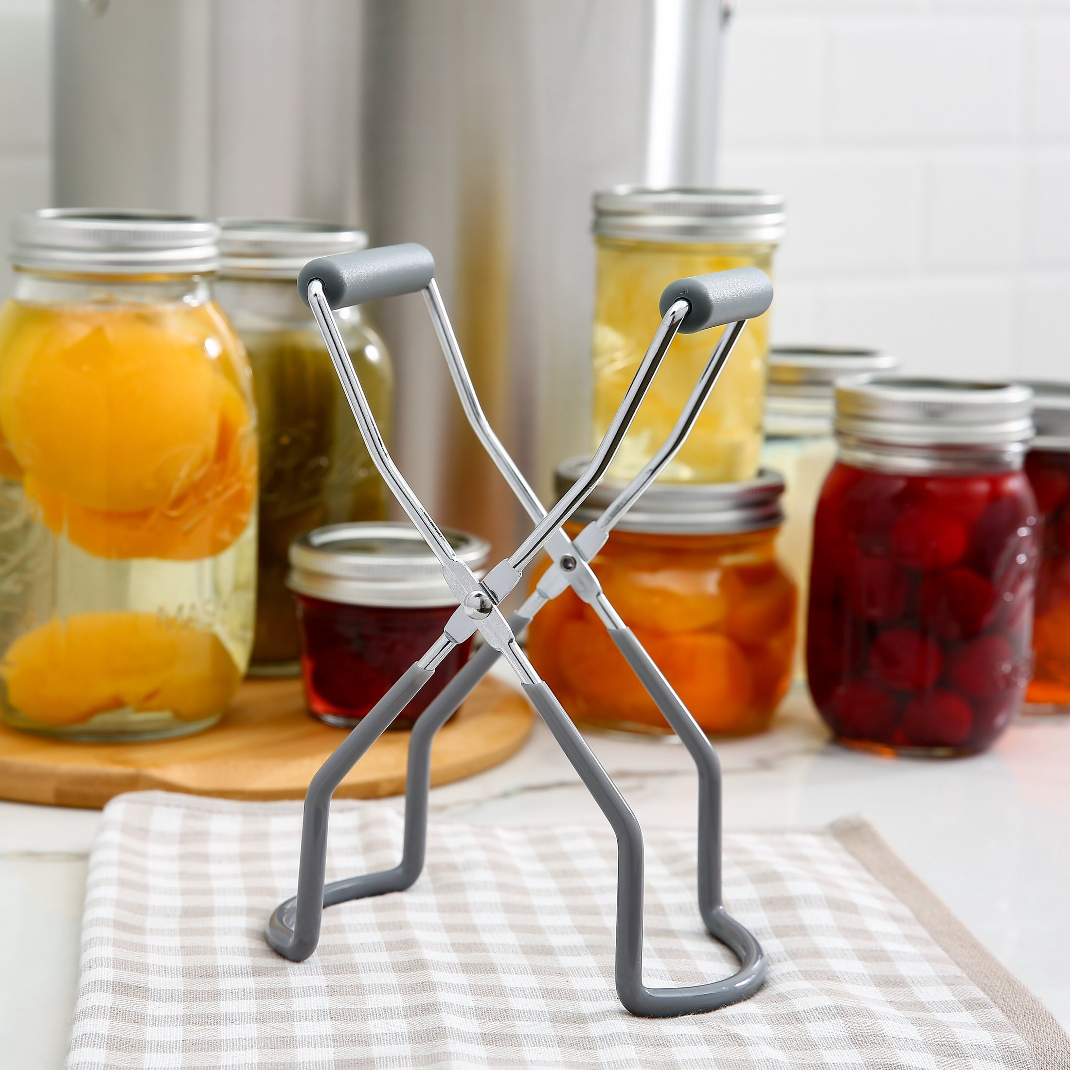 Mainstays Stainless Steel Canning Jar Lifter Tongs with Secure Grip Handles