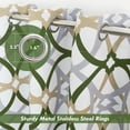 thumbnail image 4 of DriftAway Alexander Thermal Blackout Grommet Unlined Window Curtains Spiral Geo Trellis Pattern Set of 2 Panels Each Size 52 Inch by 84 Inch Loden Green, 4 of 8