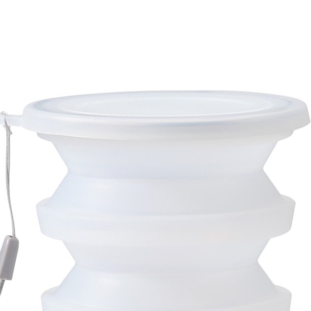 Copa Plegable Taza plegable de 280ML, tazas de café reutilizables para acampar al aire libre, senderismo (blanco) Likrtyny Libre de BPA