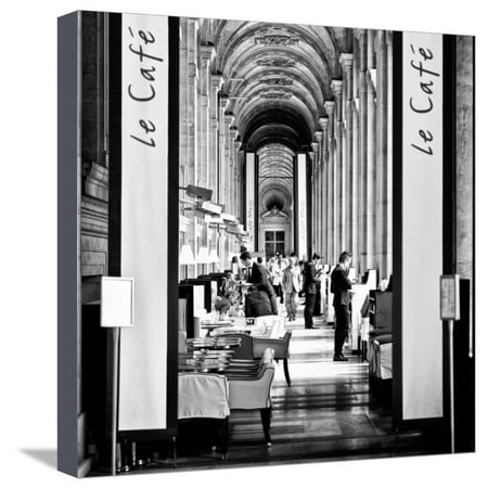 Museum Cafe - Modern Brewery, Cafe Marly, the Louvre Museum, Glass Pyramids, Paris, France Stretched Canvas Print Wall Art By Philippe Hugonnard