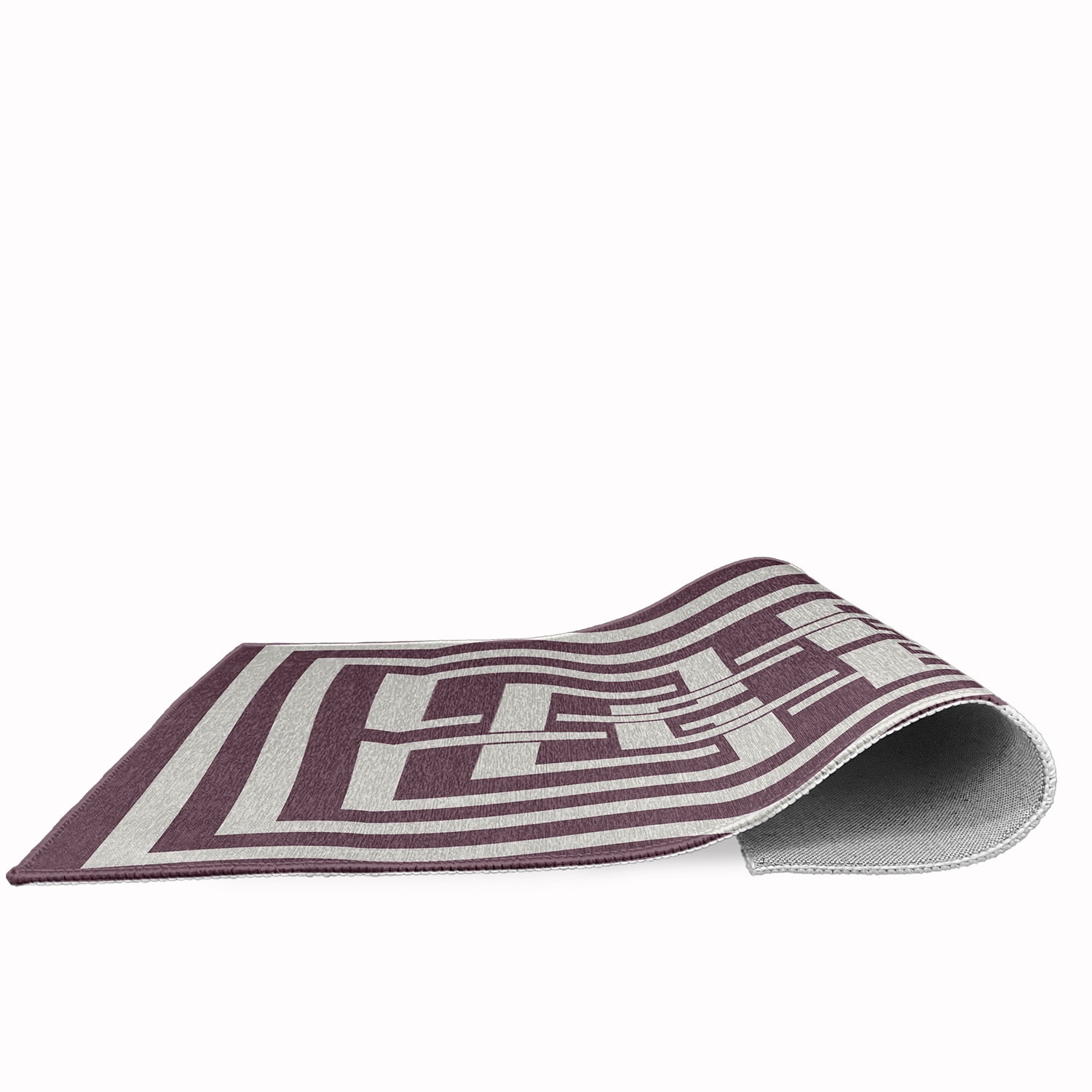 Simply Daisy 3' x 5' Greek New Key Nautical Chenille Rug, Dusty Purple